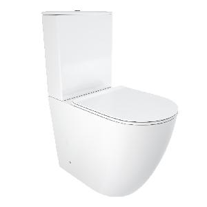 Унитаз-компакт Cerutti Spa Bella 38,5*65,5*92 с высокой чашей, безободковый с крышкой-сиденьем микролифт Slim