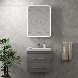 Зеркало-шкаф Emotion LED 60х80 MBK028 cенсорный выключатель, холодная подсветка
