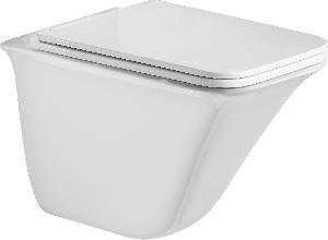 Подвесной унитаз WeltWasser Rotbach 004 GL-WT 35,5*51 белый глянец безободковый с крышкой-сиденьем микролифт Slim