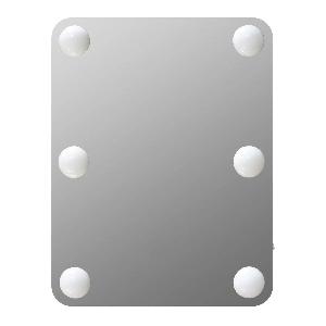 Зеркало гримерное 33,5х43,4 со встроенными 6 LED лампами ЗГП55, настольное и с настенным креплением
