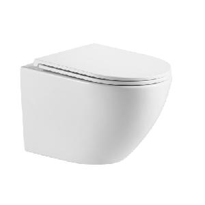 Подвесной унитаз WeltWasser Merzbach 041 GL-WT 37*49 белый глянец безободковый с крышкой-сиденьем микролифт Slim