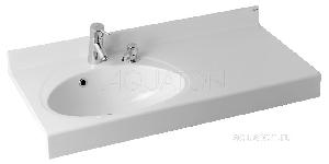 Раковина AQUATON Отель 3/100 левая белая с навесами 1A70073NOT01L