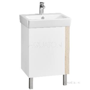 Тумба под раковину AQUATON Кантри 55 белый, дуб верона 1A257601AHB20