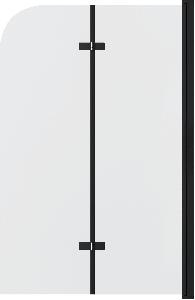 Шторка для ванны Grossman GR-106/110 BLACK 110х150 L/R