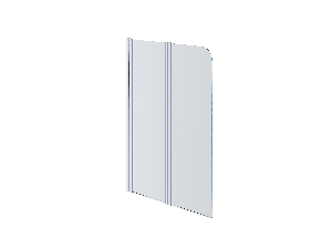 Шторка на ванну Aquatek двухэлементная, поворотная 100X150 хром, стекло прозрачное