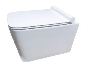 Подвесной унитаз Cerutti Spa Maiella Aria CT7402 35*49 безободковый, с крышкой-сиденьем микролифт Slim