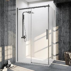 Душевой уголок Veconi Rovigo RV070G 150х80 профиль графит, стекло прозрачное