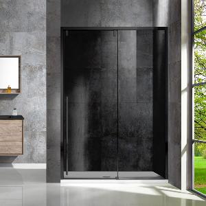Душевая дверь Vincea Lugano VDS-1L120CGB-1 120х195 раздвижная, черный, тонированное стекло