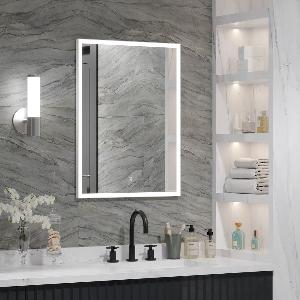 Зеркало Frame LED 70x120 ЗЛП1704, cенсорный выключатель, холодная подсветка, алюминиевый профиль