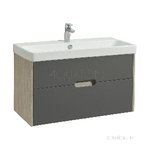 Тумба под раковину AQUATON Оливия 90 грей, дуб ойстер 1A254401OLUG0