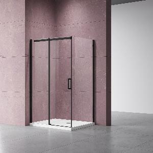 Душевой уголок Dice VSR-4D1015CLB 150x100x200, черный, стекло прозрачное