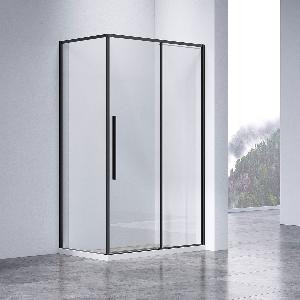 Душевой уголок Slim-N VSR-4SN8012CLB, 120x80x195, черный, стекло прозрачное