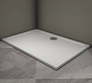 Душевой поддон Veconi Tezeo stone TZ-09, 100x80x3, искусственный камень, белый