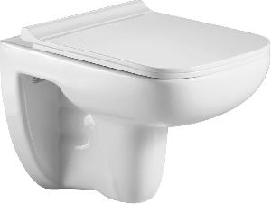 Подвесной унитаз WeltWasser Kehlbach 004 GL-WT 35,5*53 белый глянец безободковый с крышкой-сиденьем микролифт Slim