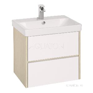 Тумба под раковину AQUATON Сканди 70 белая, дуб верона 1A251801SDB20