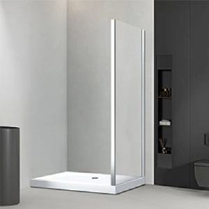 Боковая панель Veconi Rovigo KP05 90х190 стекло прозрачное, профиль хром