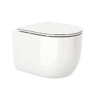 Подвесной унитаз Cerutti Spa Oglio Aria 36,5*48,5 безободковый с крышкой-сиденьем микролифт Slim CT8909
