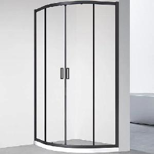 Душевой уголок Veconi Rovigo RV01B 80х80 RV01B-80-01-C7 профиль Черный матовый стекло прозрачное
