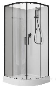 Душевая кабина Aquanet Passion EVO 100 R Black 100x100 без крыши, прозрачное стекло