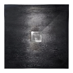 Душевой поддон Veconi Tezeo stone TZW20B, 90x90x3, искусственный камень, черный