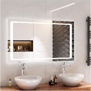 Зеркало Atlantis LED 120х80 ЗЛП1 сенсорный выключатель, холодная подсветка