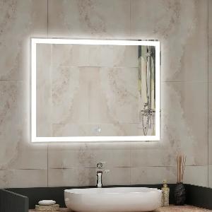 Зеркало Mercury LED 100х70 ЗЛП761 сенсорный выключатель, холодная подсветка, функция антизапотевания