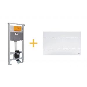 Комплект инсталляция OLI 120 ECO mechanic + кнопка смыва Slim белая 879236mSL01