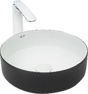 Накладная раковина WeltWasser Elbach M3134 BW 35,5*35,5 черная/белая