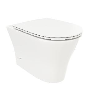 Приставной унитаз Cerutti Spa Adige F CT8907 36,5*50 безободковый с крышкой-сиденьем микролифт Slim
