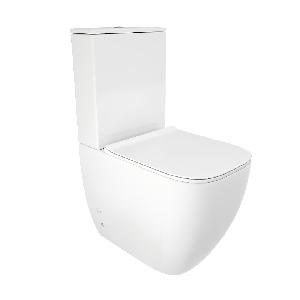 Унитаз-компакт Cerutti Spa Chika 38,5*62*92 с высокой чашей, безободковый с крышкой-сиденьем микролифт Slim