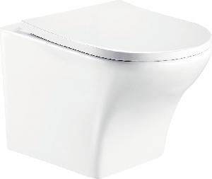 Подвесной унитаз WeltWasser Odenbach 004 GL-WT 36*52 белый глянец безободковый с крышкой-сиденьем микролифт Slim