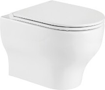Подвесной унитаз WeltWasser Erlenbach 004 GL-WT 36*49 белый глянец безободковый с крышкой-сиденьем микролифт Slim