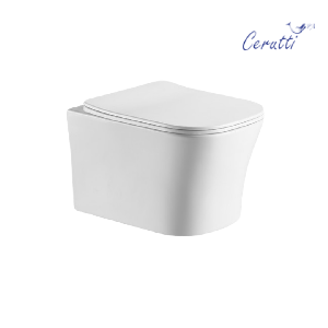 Подвесной унитаз Cerutti Spa Marmolada Aria CT7778 36*48,5 безободковый с крышкой-сиденьем микролифт Slim