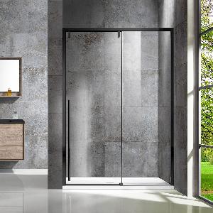 Душевая дверь Vincea Lugano VDS-1L130CLB-1 130х195 раздвижная, черный, прозрачное стекло
