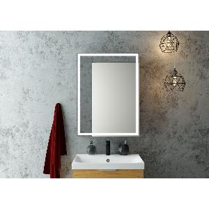 Зеркало-шкаф Mirror Box black LED 60х80 МВК053 с датчиком движения, холодная подсветка