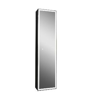 Зеркало-пенал Mirror Box Black LED 40х160 МВК050 cенсорный выключатель, холодная подсветка