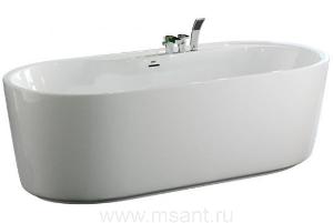 Акриловая ванна Мирсант Omega 180x85 (отдельностоящая) с щелевым переливом