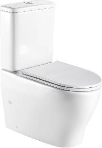 Унитаз-компакт WeltWasser Angerbach 001 GL-WT 36*61 белый глянец безободковый с крышкой-сиденьем микролифт Slim