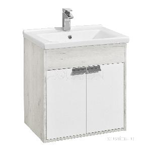 Тумба под раковину AQUATON Флай 60 белый, дуб крафт 1A237301FAX10
