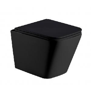 Подвесной унитаз WeltWasser Gelbach 041 MT-BL 34*49 черный матовый безободковый с крышкой-сиденьем микролифт Slim