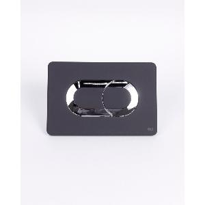 Панель смыва для инсталляции OLI SALINA 640097 soft-touch черный/хром глянцевый