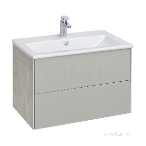 Тумба под раковину AQUATON Сохо 75 cлэйт, галька серая 1A258101AJ9A0