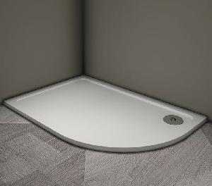 Душевой поддон Veconi Tezeo stone TZ-11L, 100x90x3, искусственный камень, белый