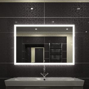 Зеркало Mercury LED 70х70 ЗЛП2521 с сенсором и функцией антизапотевания, холодная подсветка
