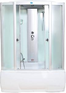 Душевая кабина Водный мир ВМ-8207 150x85 см, белая матовые стекла