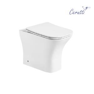 Приставной унитаз Cerutti Spa Vettore F CT7841 34*52 безободковый с крышкой-сиденьем микролифт Slim