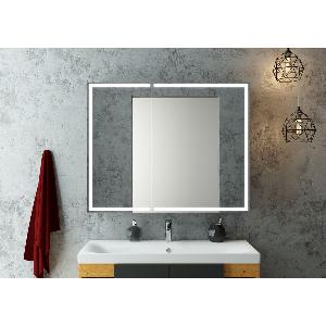 Зеркало-шкаф Mirror Box black LED 100х80 МВК051 с датчиком движения, холодная подсветка