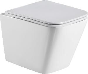 Подвесной унитаз WeltWasser Gelbach 004 GL-WT 34*49 белый глянец безободковый с крышкой-сиденьем микролифт Slim