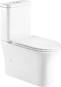 Унитаз-компакт WeltWasser Telbach 001 GL-WT 36*60,8 белый глянец безободковый с крышкой-сиденьем микролифт Slim