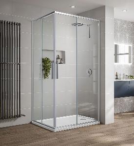 Душевой уголок Slim-U VSS-2SU8010CL, 100*80, хром, стекло прозрачное
